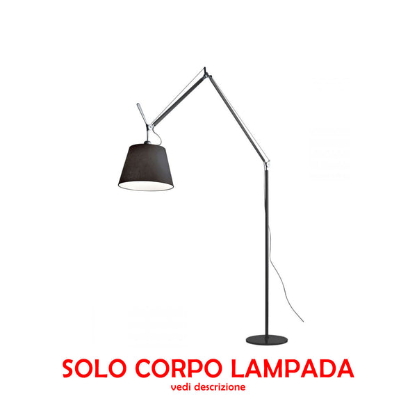 Artemide Tolomeo Mega Floor Lamp LED Dimmer on Black Head - Lamp Body