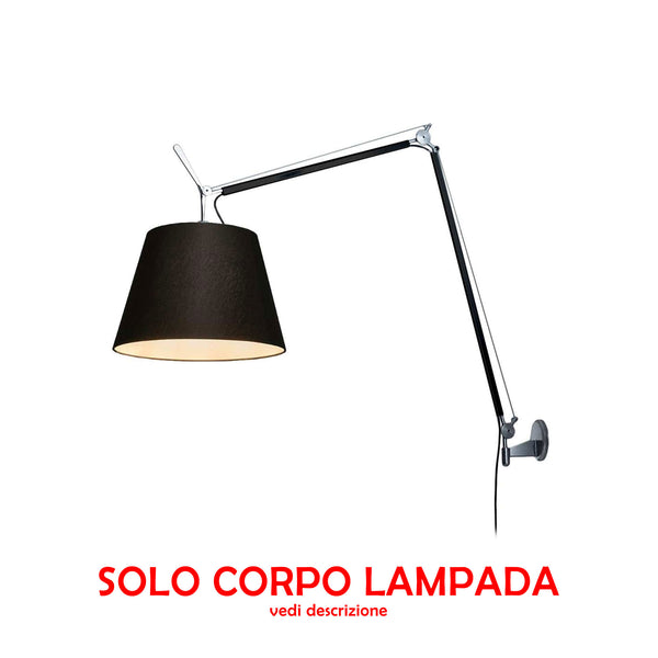Artemide Tolomeo Mega Wall with Dimmer on Black Head - Body Lamp
