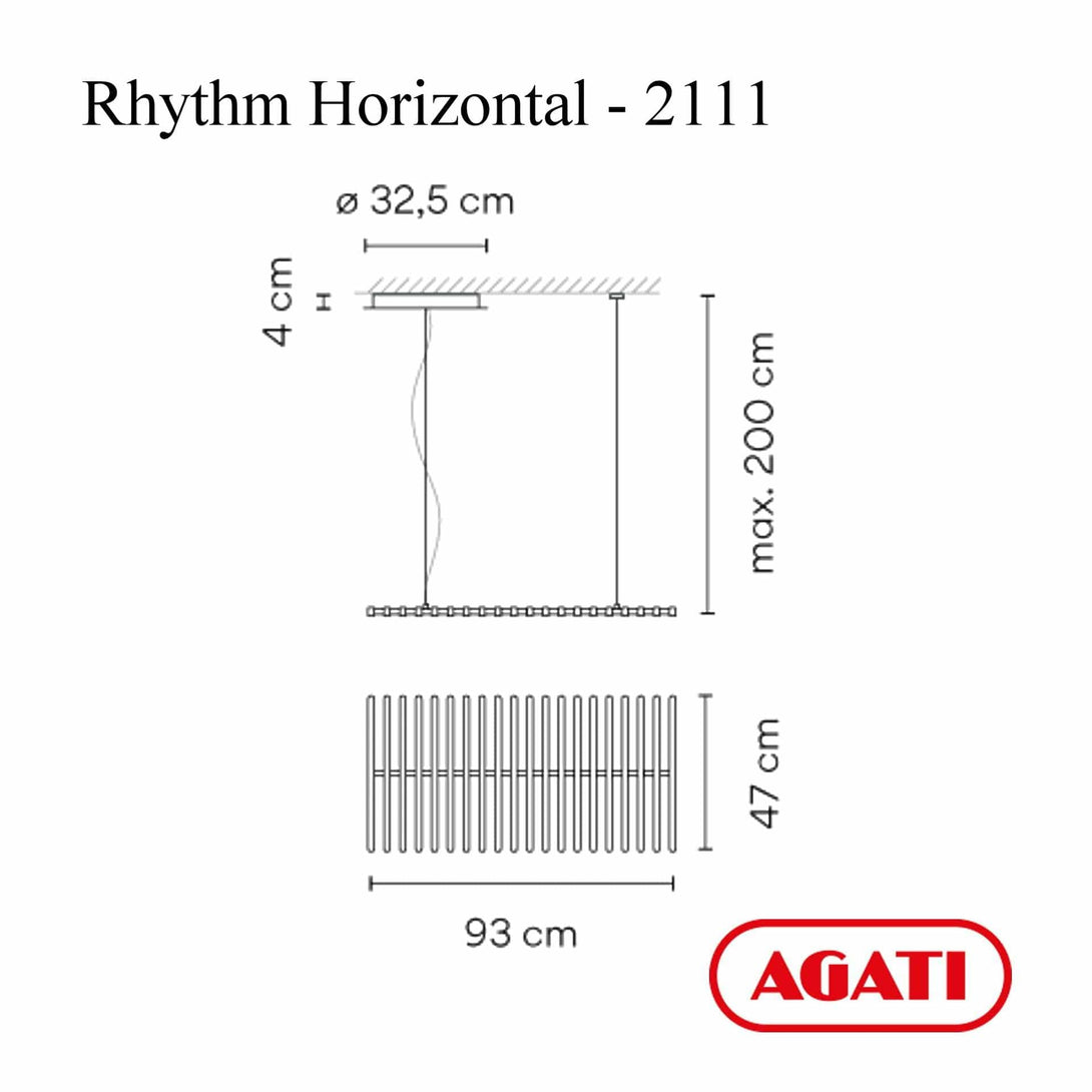 Vibia Rhythm Horizontal 2111 Sospensione 20 LED