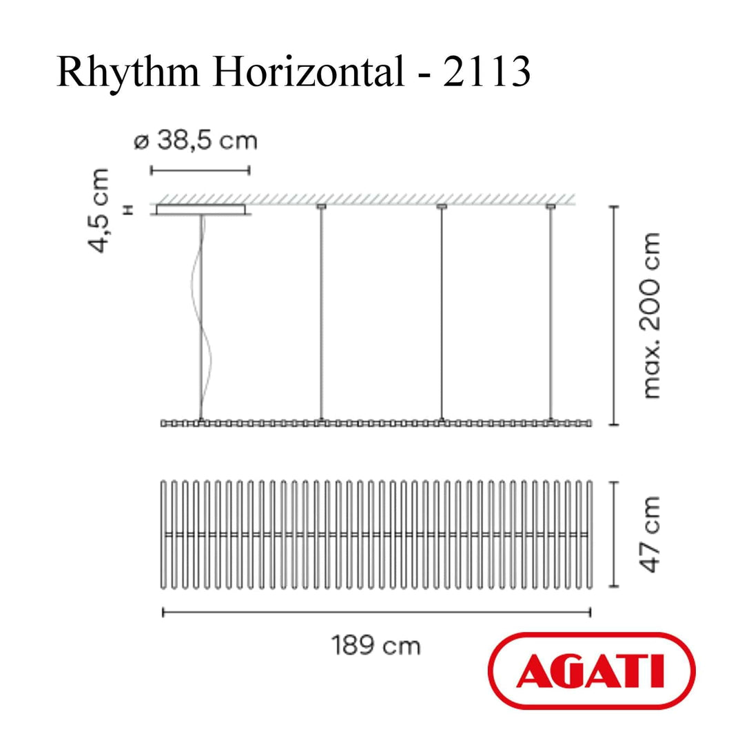 Vibia Rhythm Horizontal 2113 Sospensione 40 LED