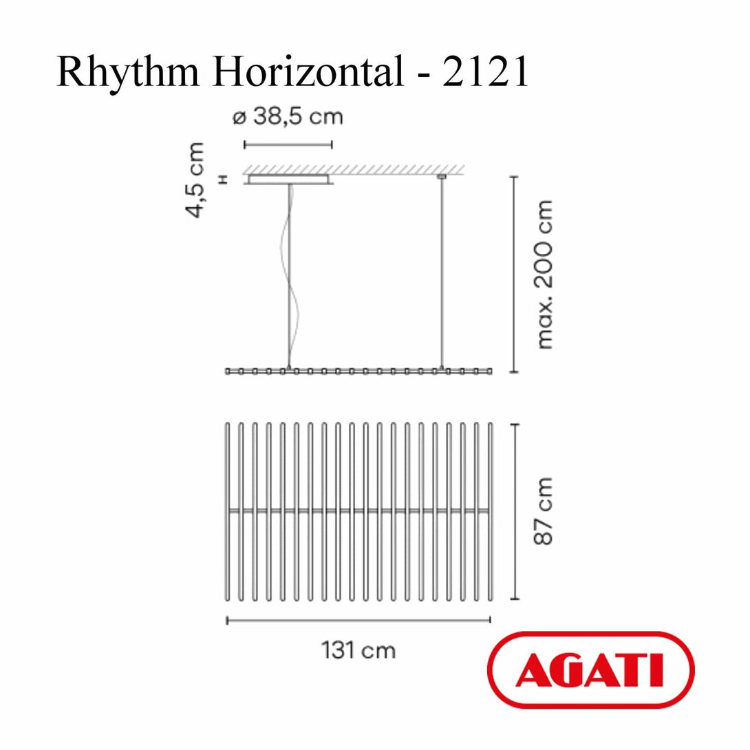 Vibia Rhythm Horizontal 2121 Sospensione 20 LED