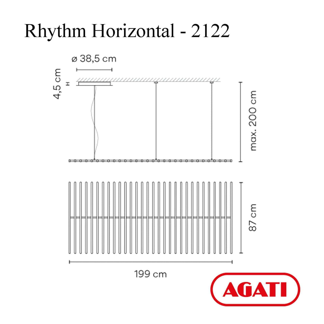 Vibia Rhythm Horizontal 2122 Sospensione 30 LED