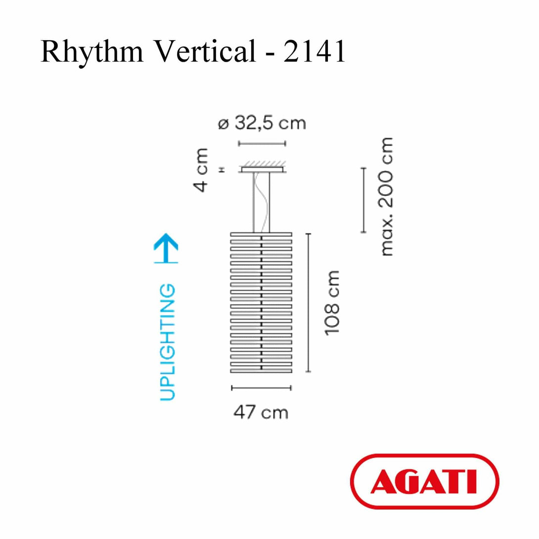 Vibia Rhythm Vertical 2141 Sospensione 20 LED