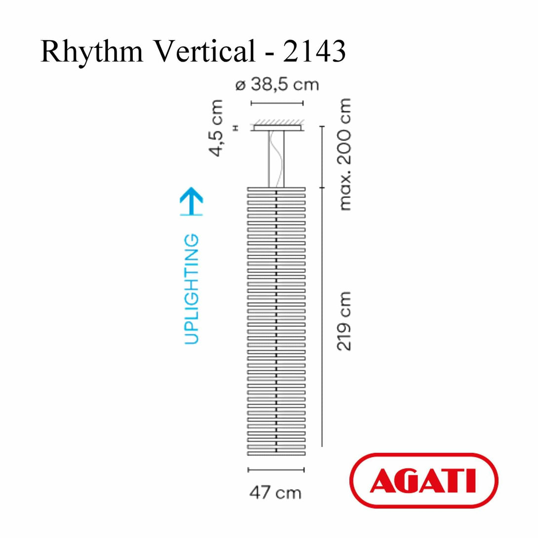Vibia Rhythm Vertical 2143 Sospensione 40 LED