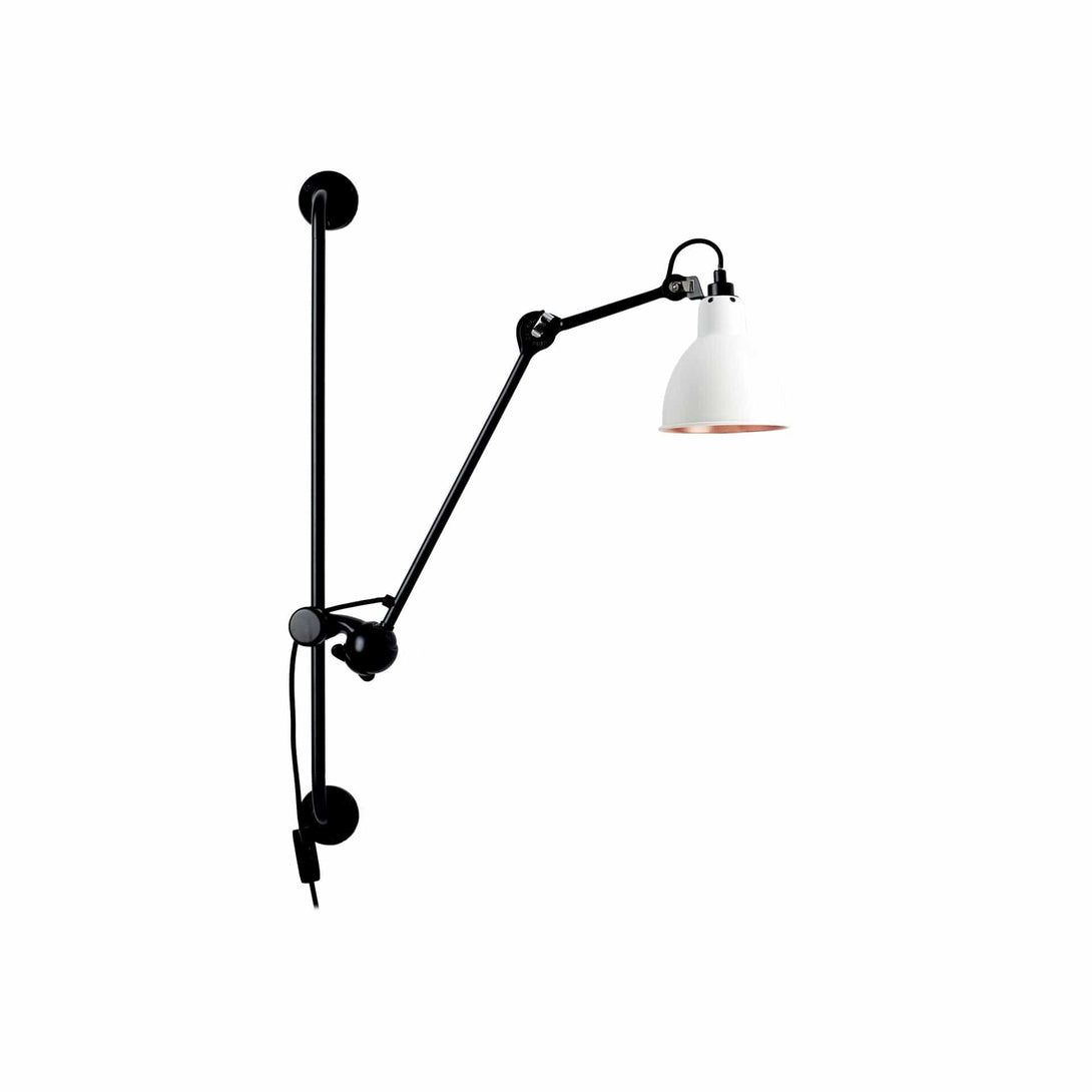 Lampade da parete DCW Lampe Gras N.210 Parete Nero Rotondo Bianco/Rame 3700677602213