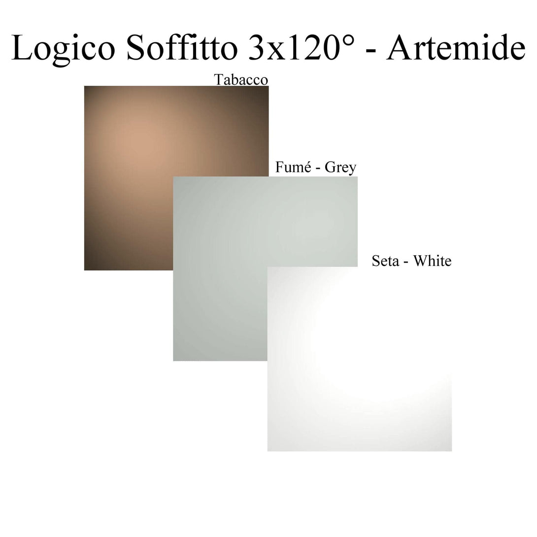 Lampade da soffitto Artemide Logico 3x120° Soffitto Grigio 0458010A