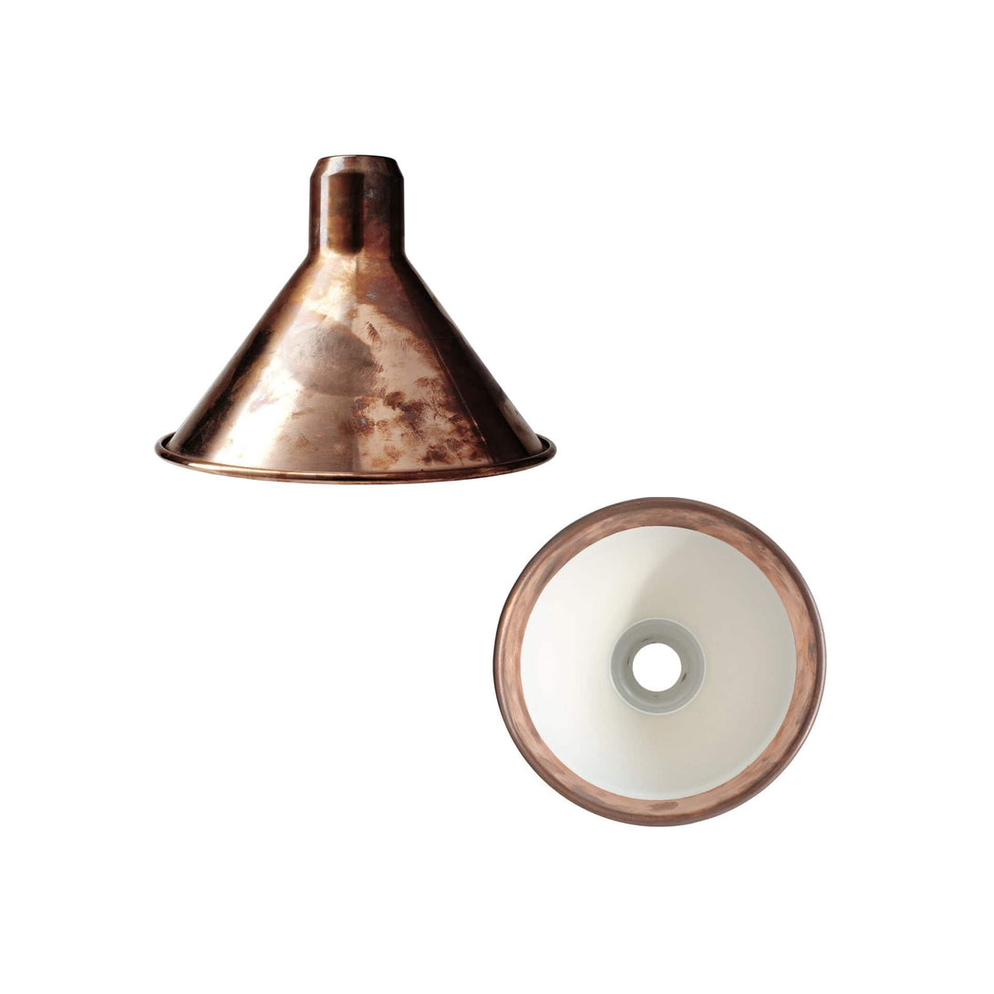Lampade da soffitto DCW Lampe Gras N.302 L Soffitto Nero Conico Rame grezzo/Bianco 3700677629517
