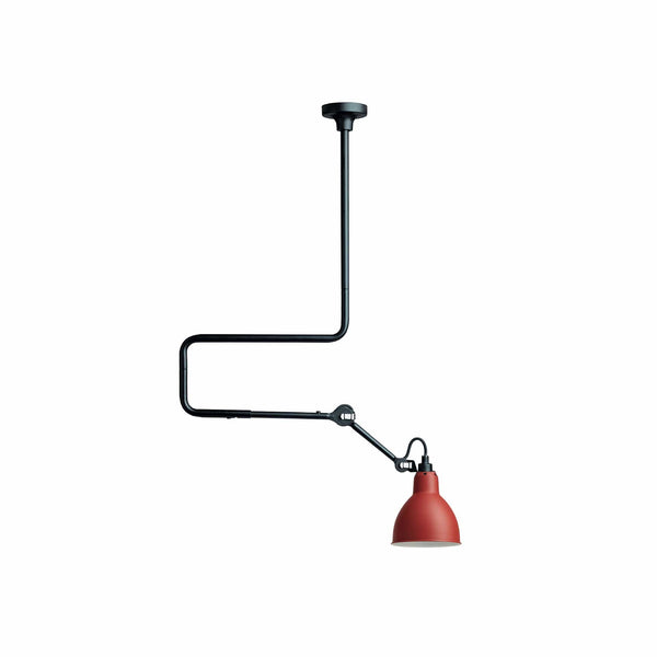Lampade da soffitto DCW Lampe Gras N.312 Soffitto Nero Rotondo Rosso 3700677602978